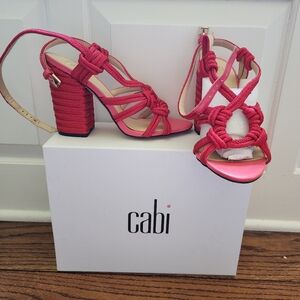 Cabi Red strappy heels Size 7 - New in Box